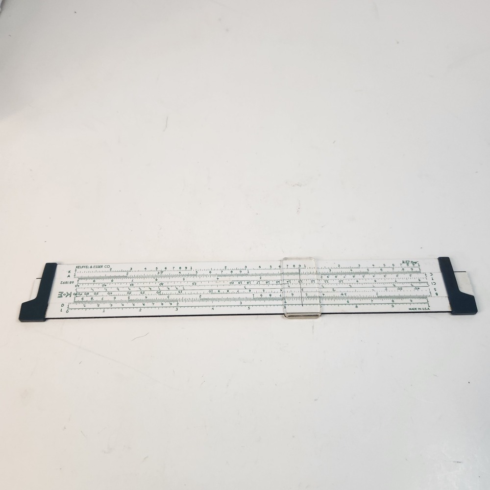 Vintage Keuffel & Esser Co. K-12 Prep K + E Slide Rule #681892 Made In The USA